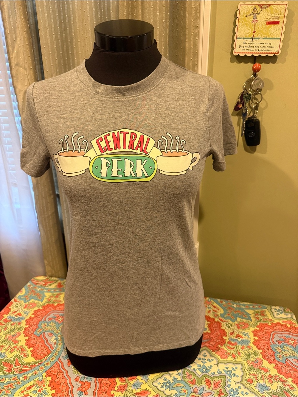 FRIENDS Gray Central Perk Logo Short-Sleeve Tee